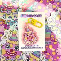 Pink Clown Mr Blobby Keyring
