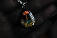 Image 4 of Dead Good mushroom, lichen, paua shell, grass and foliage necklace