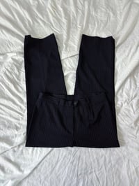 Image 1 of 00s Black striped pants // 40