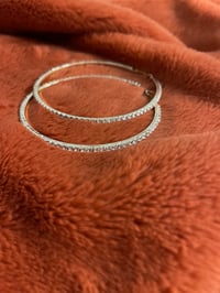 Image 2 of Blinged every day hoops -LARGE