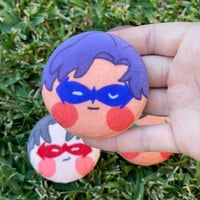 Image 2 of Batfam plush badges (Dick Grayson, Jason Todd, Tim Drake, Damian Wayne)