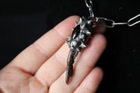 Image 4 of Dead Good spikey pheasant toe garnet necklace