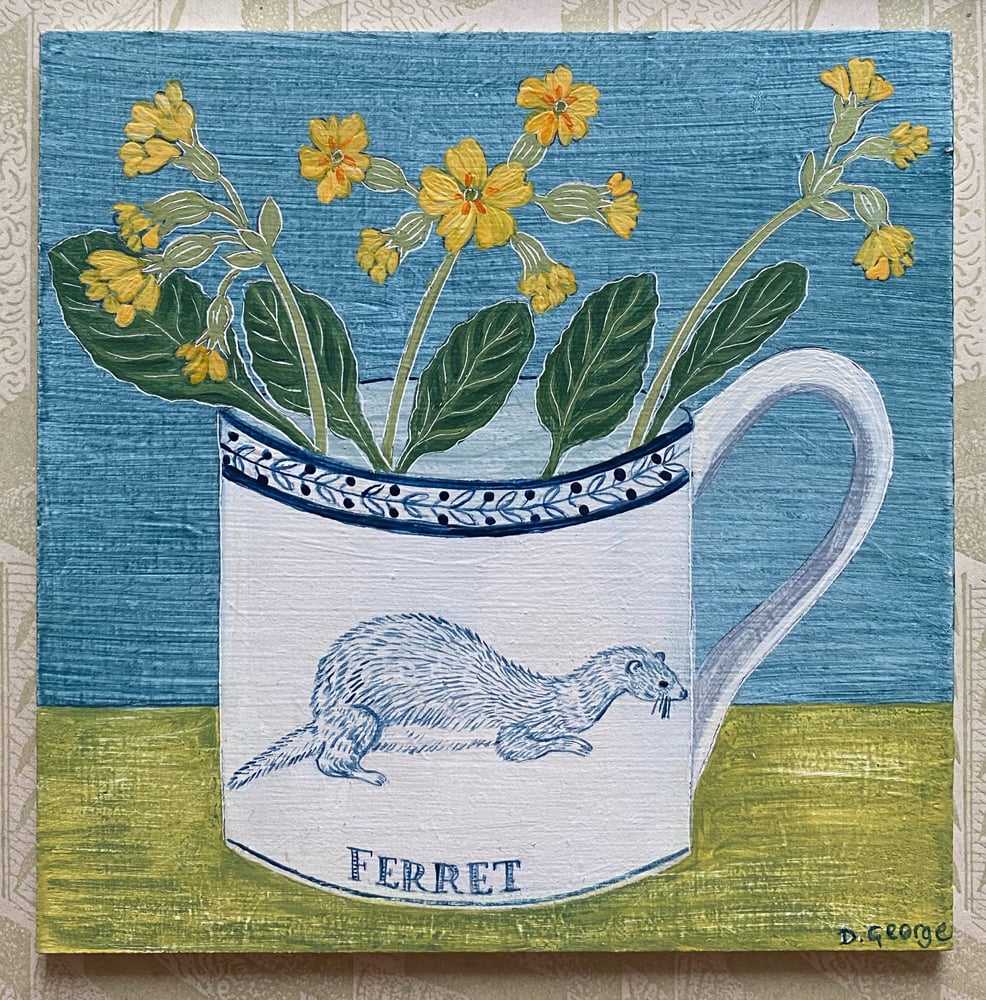 Image of Ferret cup and Cowslips