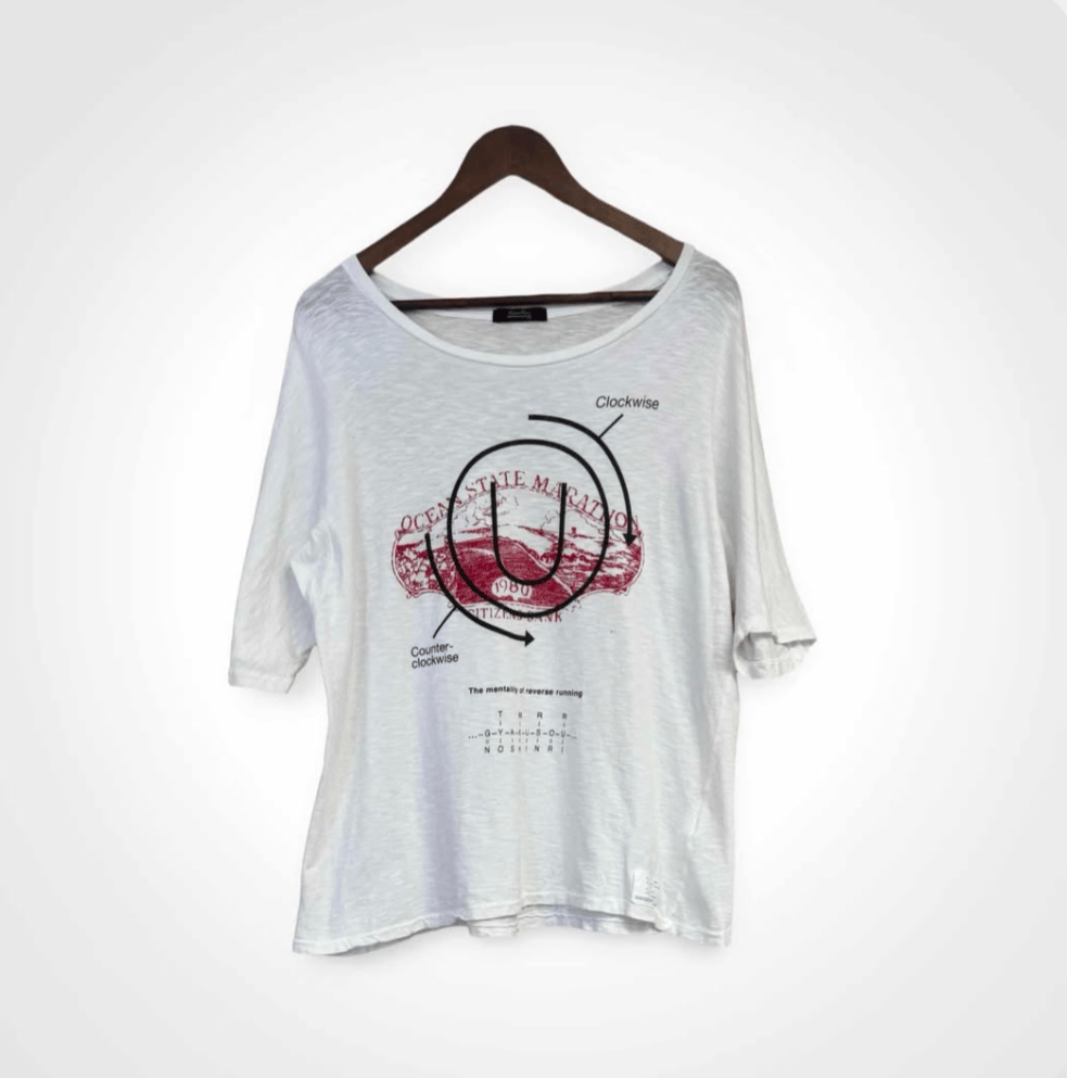 Image of AW10 Undercover 'Avakareta Life' Clockwise Ocean State T-Shirt