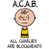 All Charlies Are Blockheads Sticker
