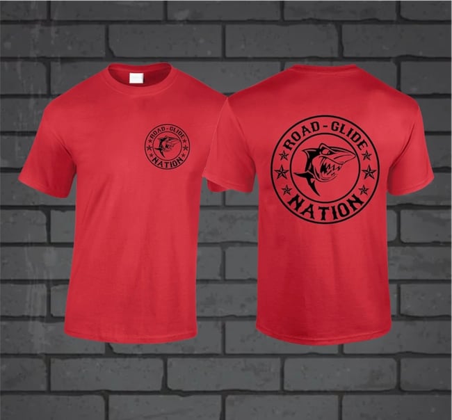 Road Glide Nation Round Logo Red T-SHIRT