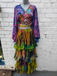 Image 18 of Wanderlust Stevie top rainbow flowers upto 14uk