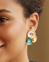 Image 3 of Soraya Swirl Earrings
