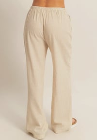 Image 2 of striped taupe pants