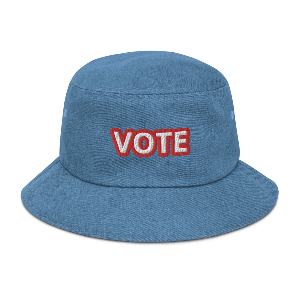 Image of VOTE Denim bucket hat