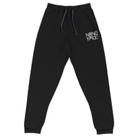 Image 1 of N8NOFACE Stacked Logo Embroidered Unisex Joggers (Black)