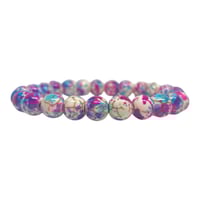 Image 1 of Pink/White Multi-Color Bead Bracelet