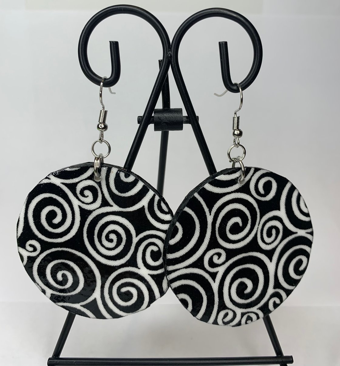 Image of "Creativity in Black & White" Circle Earrings