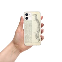 Image 10 of Vintage Book Page Anatomical Illustration Human Spine Clear Case for iPhone®