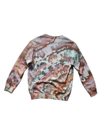 Image 4 of  M Unisex Crew Sweatshirt in Earthy Agate Ice Dye