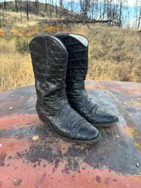 Image 1 of Faux Crocodile Cowboy Boots