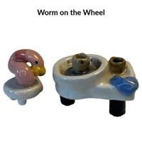 Image 1 of ‘Worm on the Pottery Wheel’ sculpture 