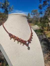 Image 2 of Larimar Ocean Weaver Necklace 
