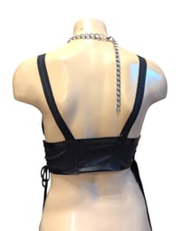 Image 4 of Black and silver bralette.