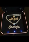 Icy heart custom name plate 