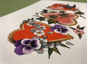 Image of Three Hearts Print 