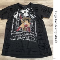 Large Betty boot up lace destroyed