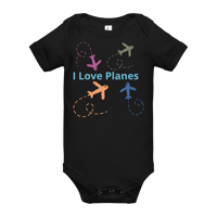 Image 4 of Baby short sleeve one piece (I love planes)