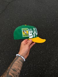 Image 3 of TRI TONE KELLY GREEN  OAKLAND ATHLETICS CUSTOM FITTED CAPS CAP