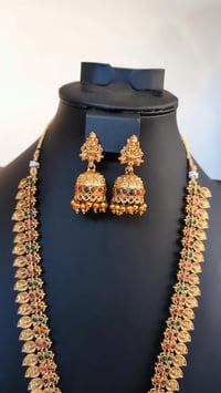 Image 3 of Sujata-Temple Jewelry Necklace Set Featuring Goddess Laxmi Copy