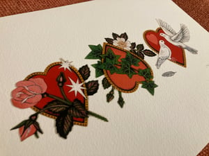 Image of Three Hearts Cutout Print