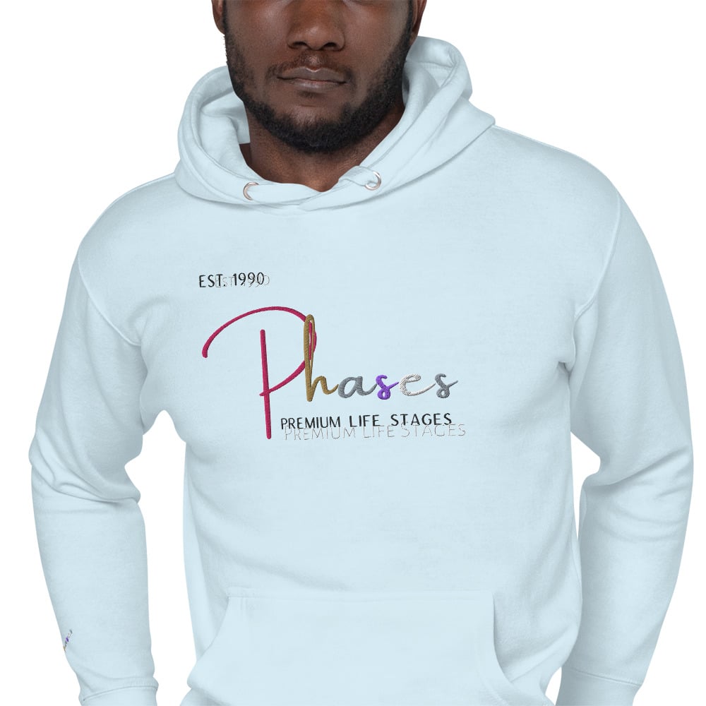 Image of Phases Salmon Embroidered Unisex Hoodie