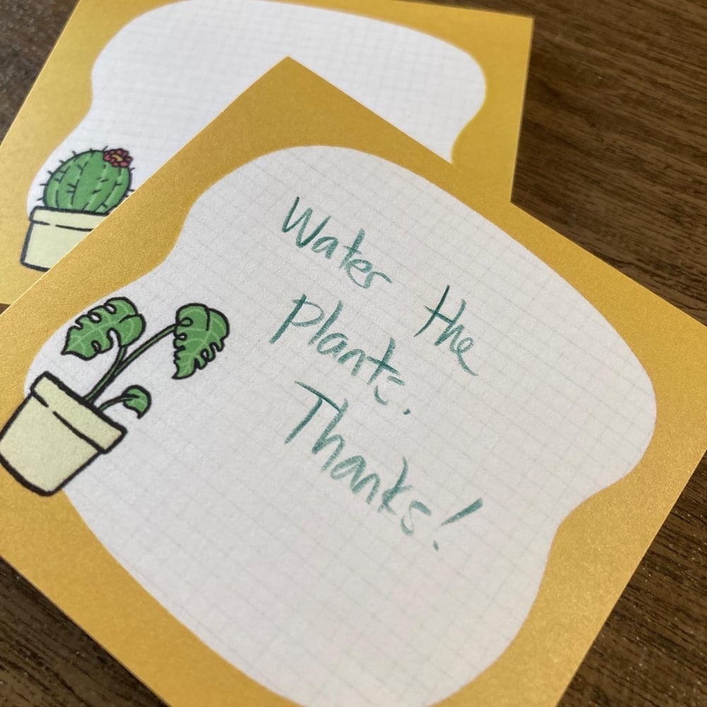 Monstera and Cactus Sticky Notes (2-pack)