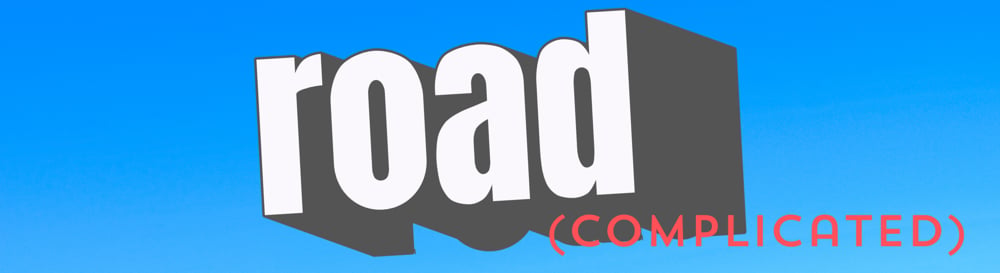 Image of Road Bumper Sticker 10x3