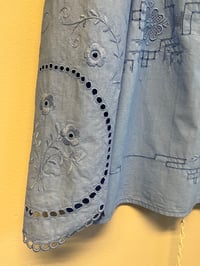 Image 5 of Blue puff sleeve shirt (X-Large)