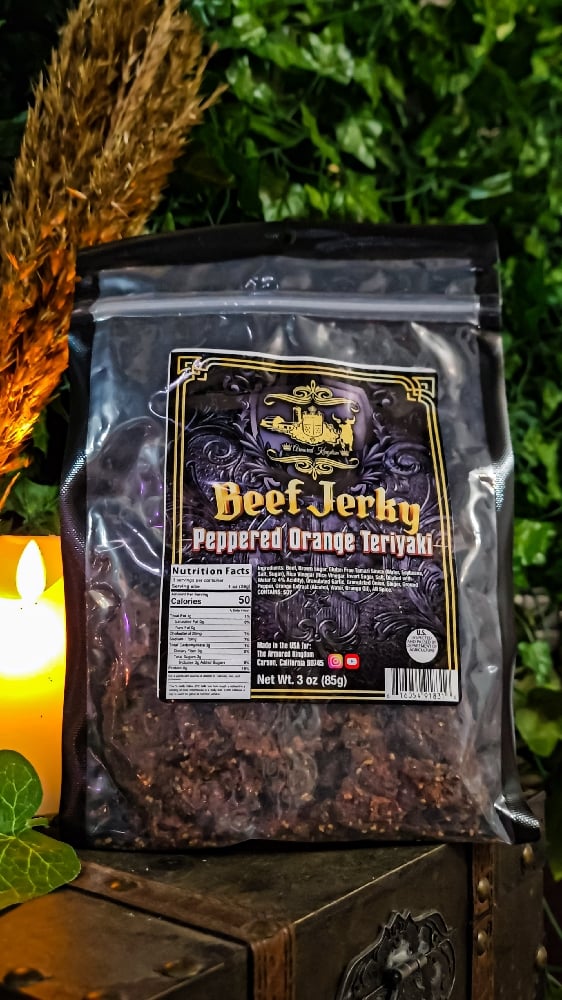 👑The Armored Kingdom Peppered Orange Teriyaki Beef Jerky 🍖
