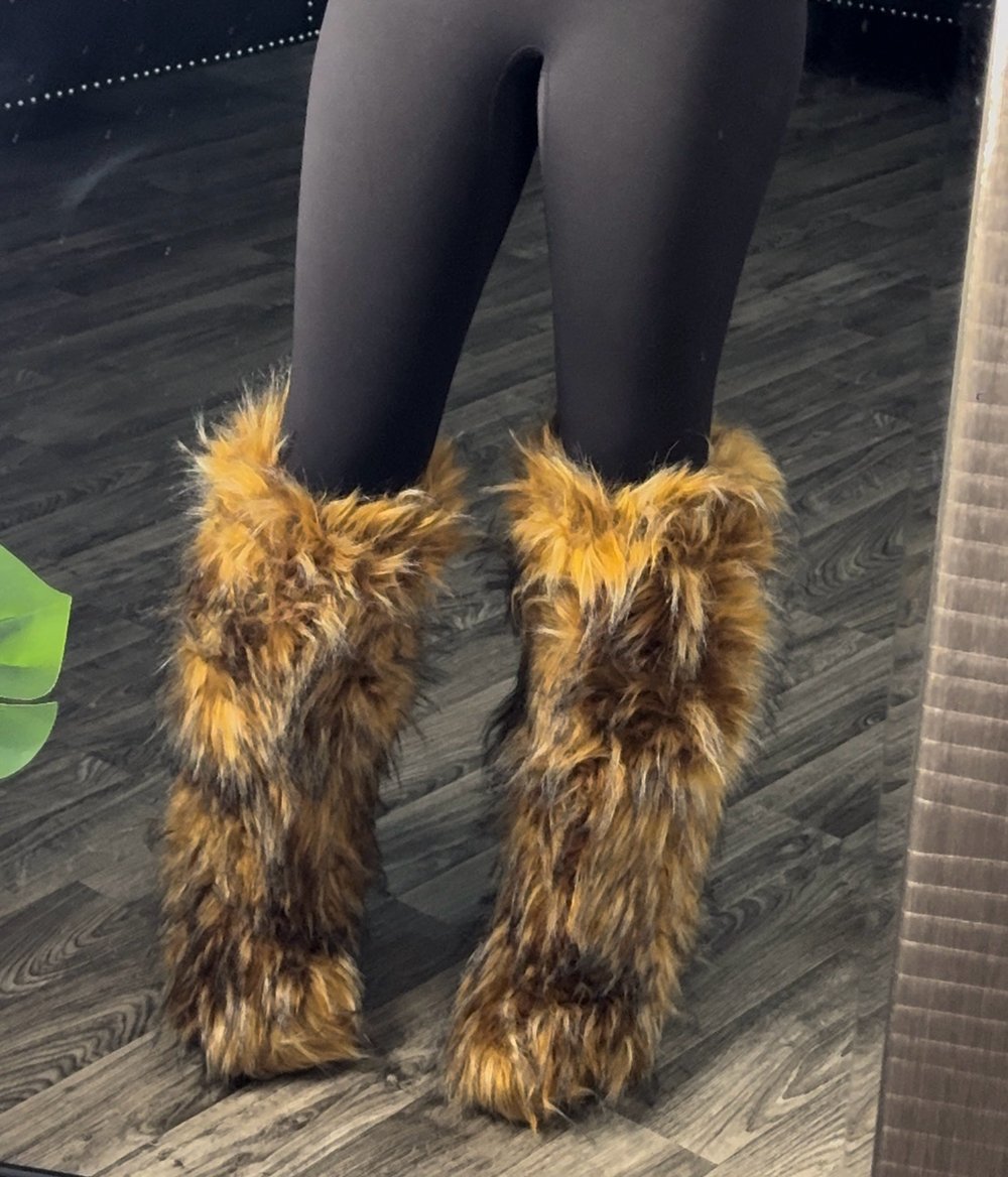 “Fly Girl Winter” Knee High Fur Boots