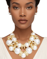 BRE'NAE CREAM PEARL SET