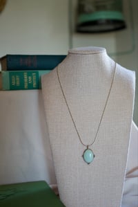 Image 2 of Variscite Orbit Drop Necklace