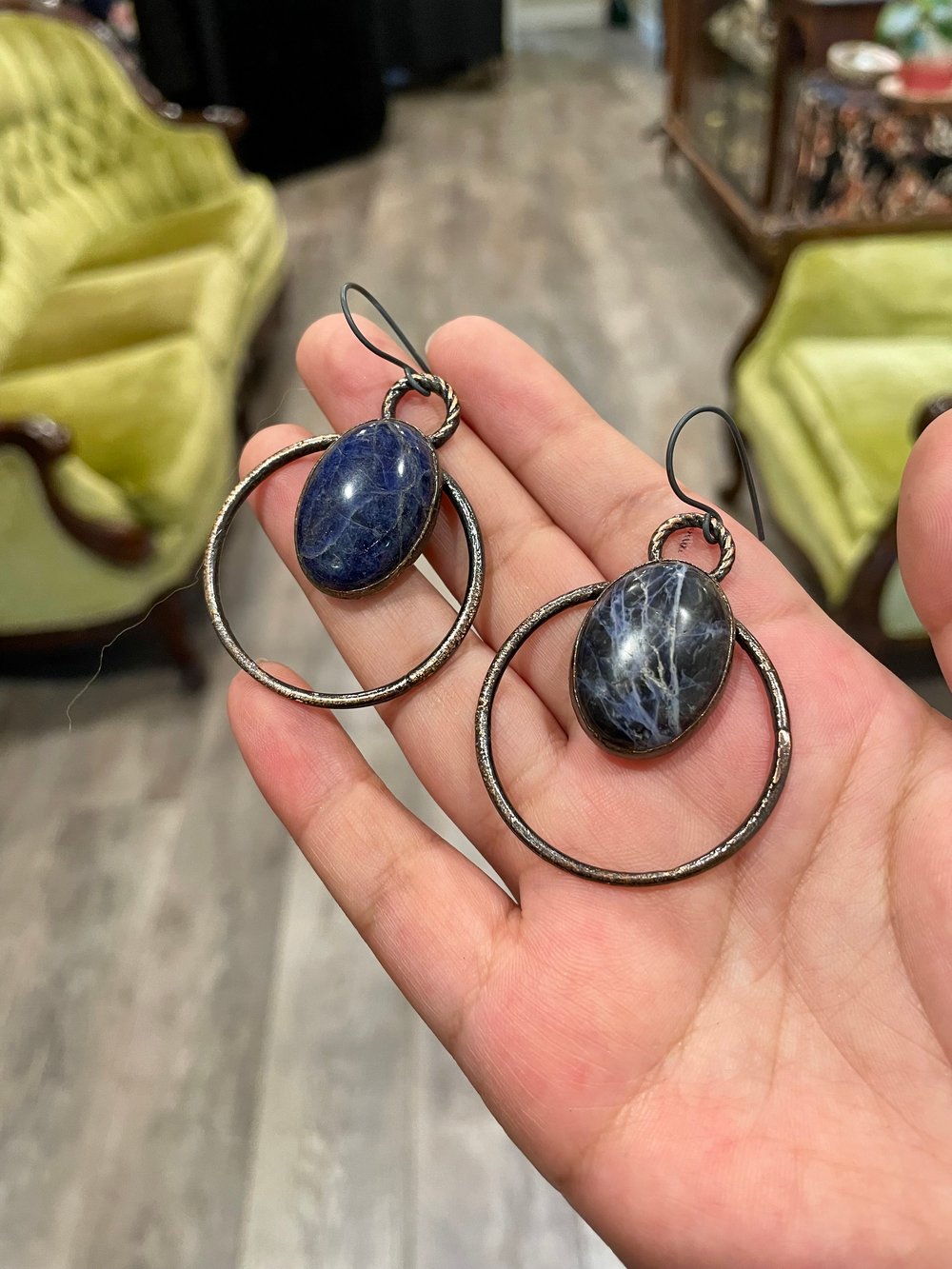 Sodalite Hoops