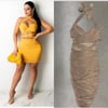 Cross Body Dress (Tan)