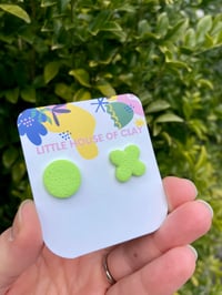 Image 3 of KISS ME STUDS - Lime Green