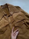 early 1970s softest LEATHER western cut shirt