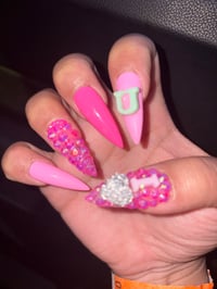 Image 3 of  Stiletto custom name press on nails