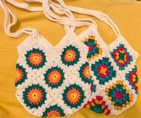 Image 1 of White Granny Square Bags