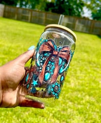 Image 1 of Turquoise Heart and Bow