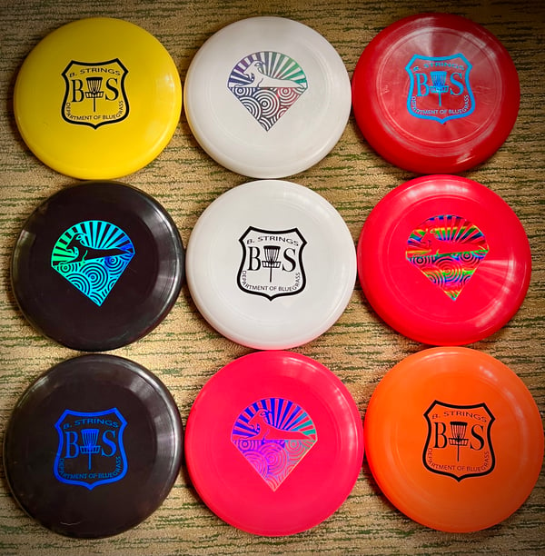 Image of BILLY STRINGS RECREATIONAL FRISBEE DISCS!