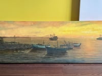 Image 3 of Oil Coastal Scene on Canvas