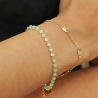 Image 3 of Lisa Angel Set of 2 Leaf & Green Beaded Bracelets