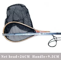 Image 4 of Handcrafted Wooden Fly Fishing Net 