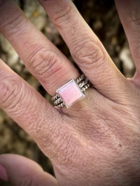 Image 1 of Pink Conch Stacker rings - size 7